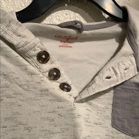 Cat & Jack Kids' White Hoodie with Pocket - Picture 8 of 8